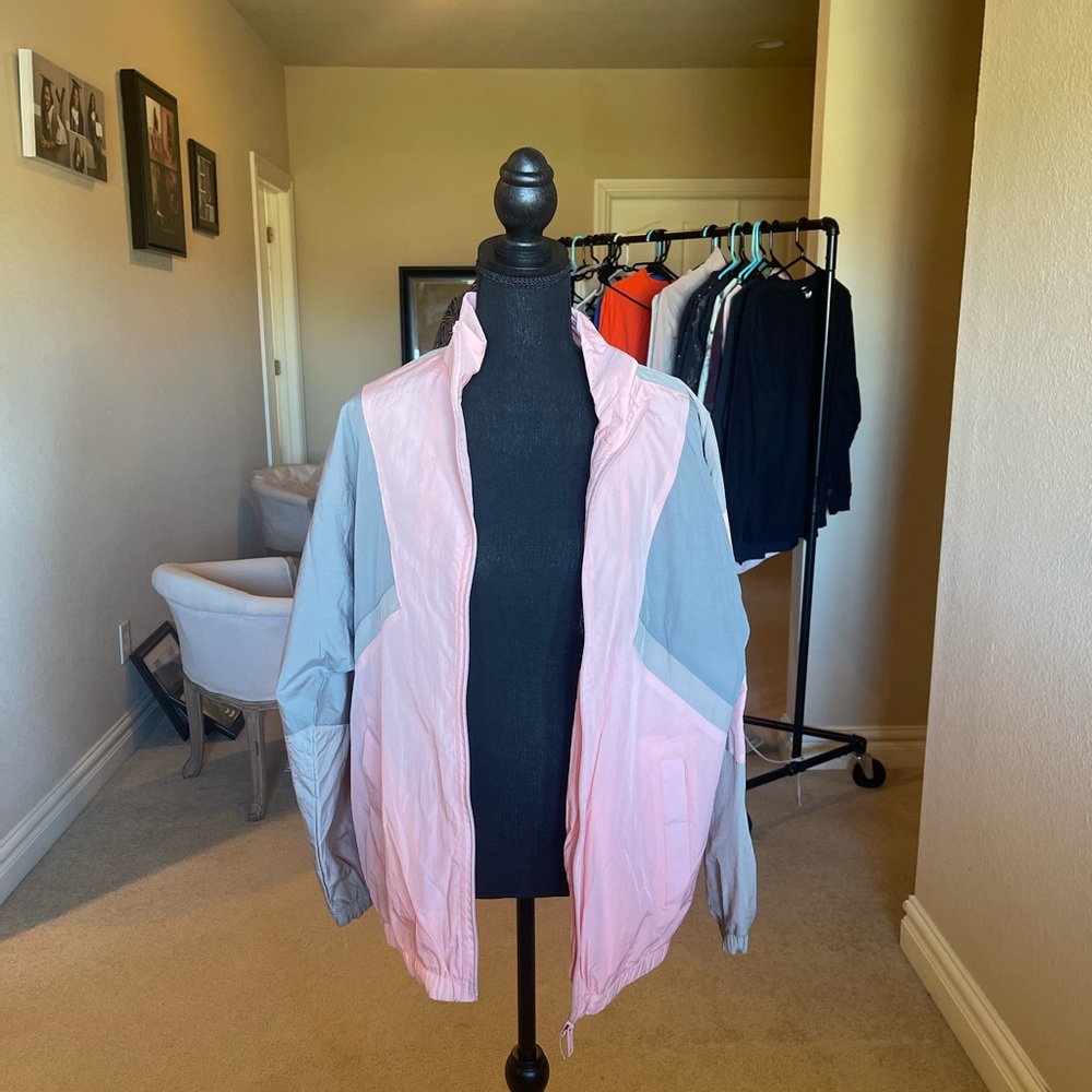 Pink/ Grey Windbreaker